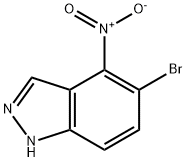 5-溴-4-硝基-1H-吲唑 结构式