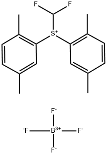 (二氟甲基)双(2,5-二甲基苯基)锍四氟硼酸盐 结构式