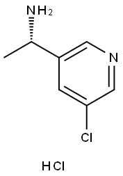 (S)-1-(5-氯吡啶-3-基)乙胺二盐酸盐 结构式