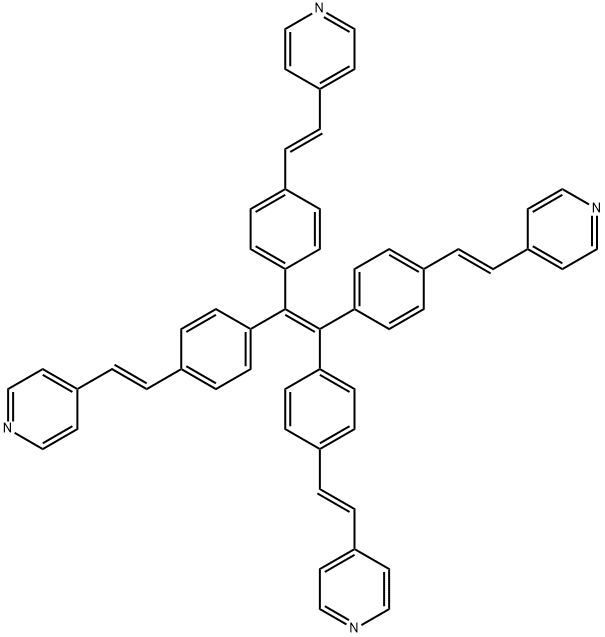 四(4-吡啶乙烯基苯基)乙烯 结构式