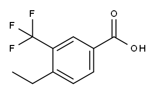 4-乙基-3-(三氟甲基)苯甲酸 结构式