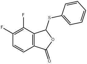 4,5-二氟-3-(苯硫基)异苯并呋喃-1(3H)-酮 结构式