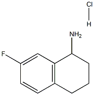 7-FLUORO-1,2,3,4-TETRAHYDRONAPHTHALEN-1-AMINE HYDROCHLORIDE 结构式