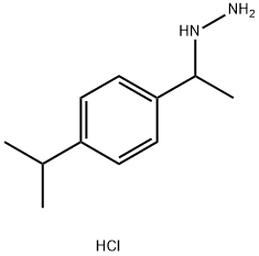 {1-[4-(丙烷-2-基)苯基]乙基}肼二盐酸 结构式