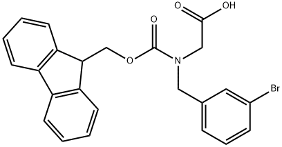 N-Fmoc-3-bromobenzyl-glycine 结构式