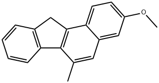 3-methoxy-6-methyl-11H-benzo[a]fluorene 结构式