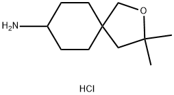 3,3-二甲基-2-氧杂螺[4.5]癸烷-8-胺盐酸盐 结构式