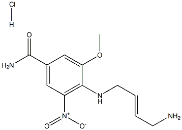 (E)-4-((4-aminobut-2-en-1-yl)amino)-3-methoxy-5-nitrobenzamide hydrochloride 结构式