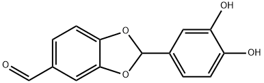 2-(3,4-Dihydroxyphenyl)-1,3-benzodioxole-5-carboxaldehyde 结构式