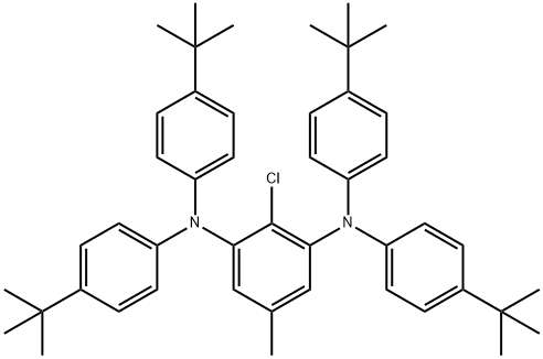 1,3-苯二胺,2-氯-N1,N1,N3,N3-四[4-(1,1-二甲基乙基)苯基] -5-甲基- 结构式