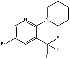 5-溴-2-(哌啶-1-基)-3-(三氟甲基)吡啶 结构式