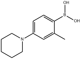2-Methyl-4-(piperidin-1-yl)phenylboronic acid 结构式
