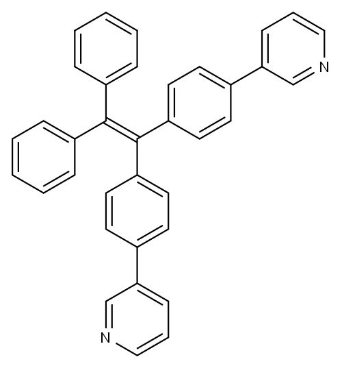[1,2-二苯基-1,2-二(3-吡啶基苯基]乙烯 结构式