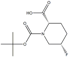 cis-1-[(tert-butoxy)carbonyl]-5-fluoropiperidine-2-carboxylic acid 结构式