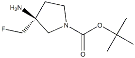 (S)-3-氨基-3-(氟甲基)吡咯烷-1-羧酸叔丁酯 结构式