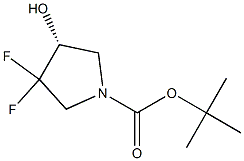 (R)-3,3-二氟-4-羟基吡咯烷-1-羧酸叔丁酯 结构式