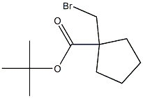 1-(溴甲基)环戊烷甲酸叔丁酯 结构式