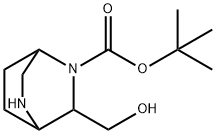 3-(羟甲基)-2,5-二氮杂环[2.2.2]辛烷-2-羧酸叔丁酯 结构式