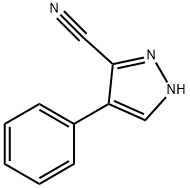 4-苯基-1H-吡唑-3-腈 结构式