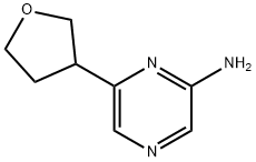 6-(tetrahydrofuran-3-yl)pyrazin-2-amine 结构式