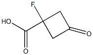 1-fluoro-3-oxocyclobutane-1-carboxylic acid 结构式