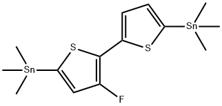 1,1'-(3'-氟[2,2'-联噻吩]-5,5'-二基)双[1,1,1-三甲基-锡烷 结构式