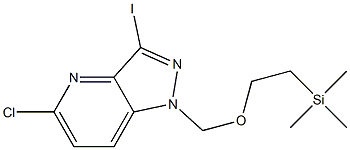 5-氯-3-碘-1-{[2-(三甲基甲硅烷基)乙氧基]甲基}-1H-吡唑并[4,3-B]吡啶 结构式