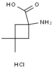 1-amino-3,3-dimethylcyclobutane-1-carboxylic acid hydrochloride 结构式