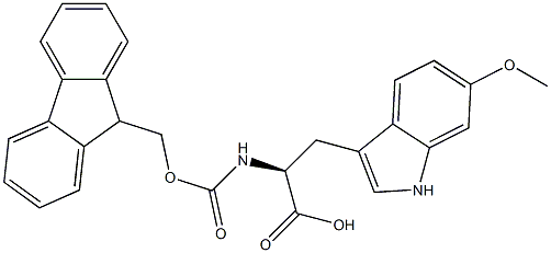 N-Fmoc-6-Methoxy-L-tryptophan 结构式
