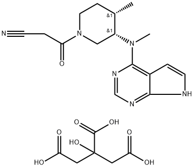3-[(3S,4S)-4-methyl-3-[methyl({7H-pyrrolo[2,3-d]pyrimidin-4-yl})amino]piperidin-1-yl]-3-oxopropanenitrile 结构式