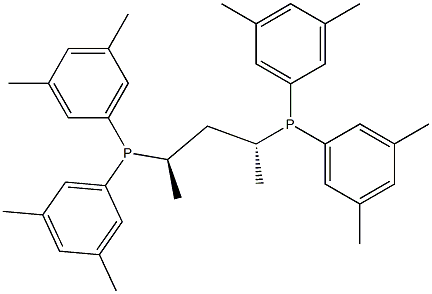 (2R,4R)-戊烷-2,4-二基双(双(3,5-二甲基苯基)膦) 结构式