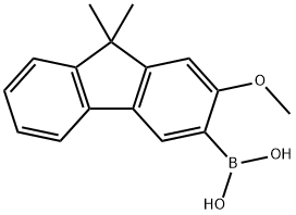 2-甲氧基-9,9-二甲基芴-3-硼酸 结构式