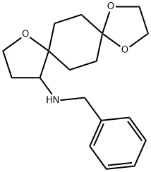 Benzyl-(1,4,9-trioxa-dispiro[4.2.4.2]tetradec-12-yl)-amine* 结构式