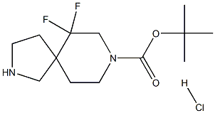 tert-butyl 6,6-difluoro-2,8-diazaspiro[4.5]decane-8-carboxylate hydrochloride 结构式