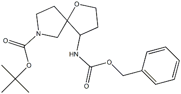 叔-丁基 4-(((苄氧基)羰基)氨基)-1-氧杂-7-氮杂螺[4.4]壬烷-7-甲酸基酯 结构式