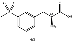 (S)-2-氨基-3-(3-甲砜基-苯基)-丙酸盐酸盐 结构式