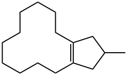 2-methyl-2,3,4,5,6,7,8,9,10,11,12,13-dodecahydro-1H-cyclopentacyclododecene 结构式