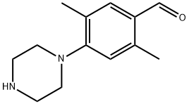 2,5-二甲基-4-(哌嗪-1-基)苯甲醛 结构式