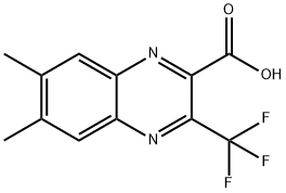 6,7-Dimethyl-3-trifluoromethylquinoxaline-2-carboxylic acid 结构式