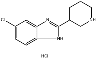 6-Chloro-2-(piperidin-3-yl)-1H-benzo[d]imidazole hydrochloride 结构式