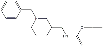 tert-butyl ((1-benzylpiperidin-3-yl)methyl)carbamate 结构式