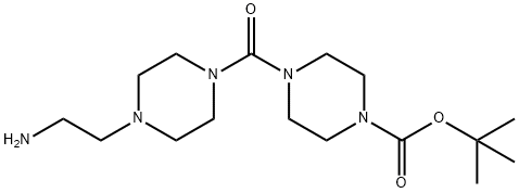 tert-butyl 4-(4-(2-aminoethyl)piperazine-1-carbonyl)piperazine-1-carboxylate 结构式