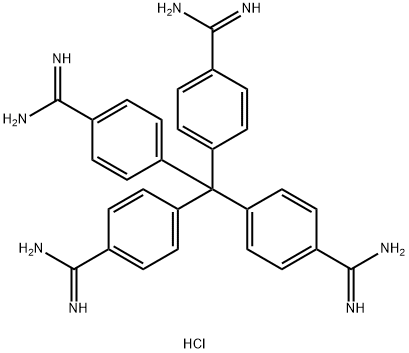 (methanetetrayltetrakis(benzene-4,1-diyl))tetrakis(aminomethaniminium) 结构式