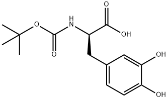 BOC-D-3,4-二羟基苯丙氨酸 结构式