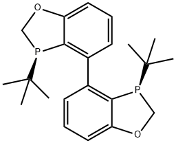 (3R,3'R)-3,3'-二叔丁基-2,2',3,3'-四氢-4,4'-双-1,3-苯并氧磷杂环戊二烯 结构式