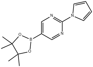 2-(1H-Pyrrol-1-yl)pyrimidine-5-boronic acid pinacol ester 结构式