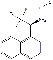 (S)-2,2,2-三氟-1-(萘-1-基)乙胺盐酸盐 结构式