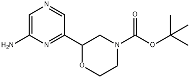 tert-butyl 2-(6-aminopyrazin-2-yl)morpholine-4-carboxylate 结构式