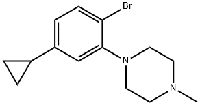 1-(2-bromo-5-cyclopropylphenyl)-4-methylpiperazine 结构式