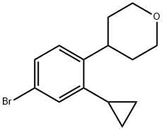 4-(4-bromo-2-cyclopropylphenyl)tetrahydro-2H-pyran 结构式